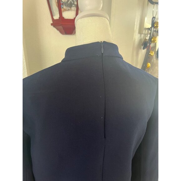 NWOT ZARA  european office formal wear pullover blouse blue MEDIUM - Picture 5 of 6